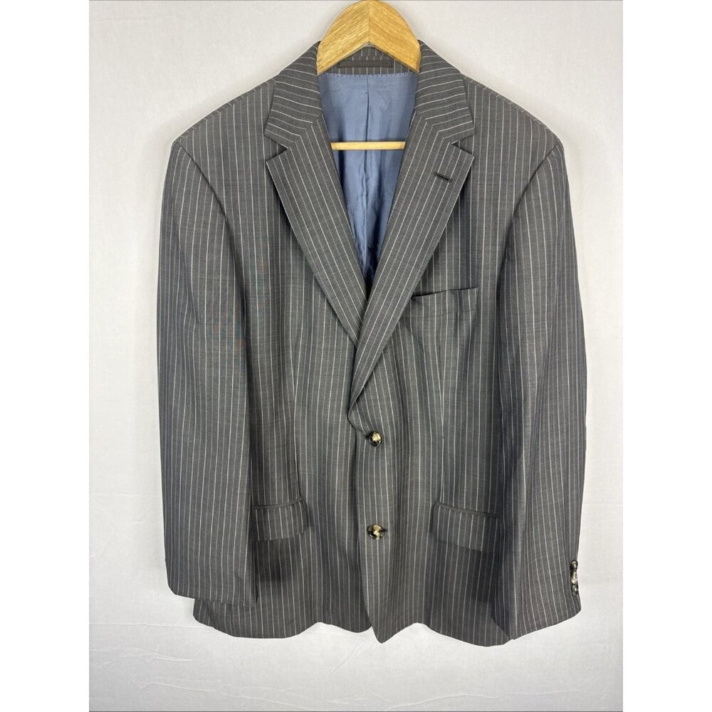 Hugo Boss Bertolucci‎ Cinema 100% Wool Pinstripe Blazer Men 42S Gray